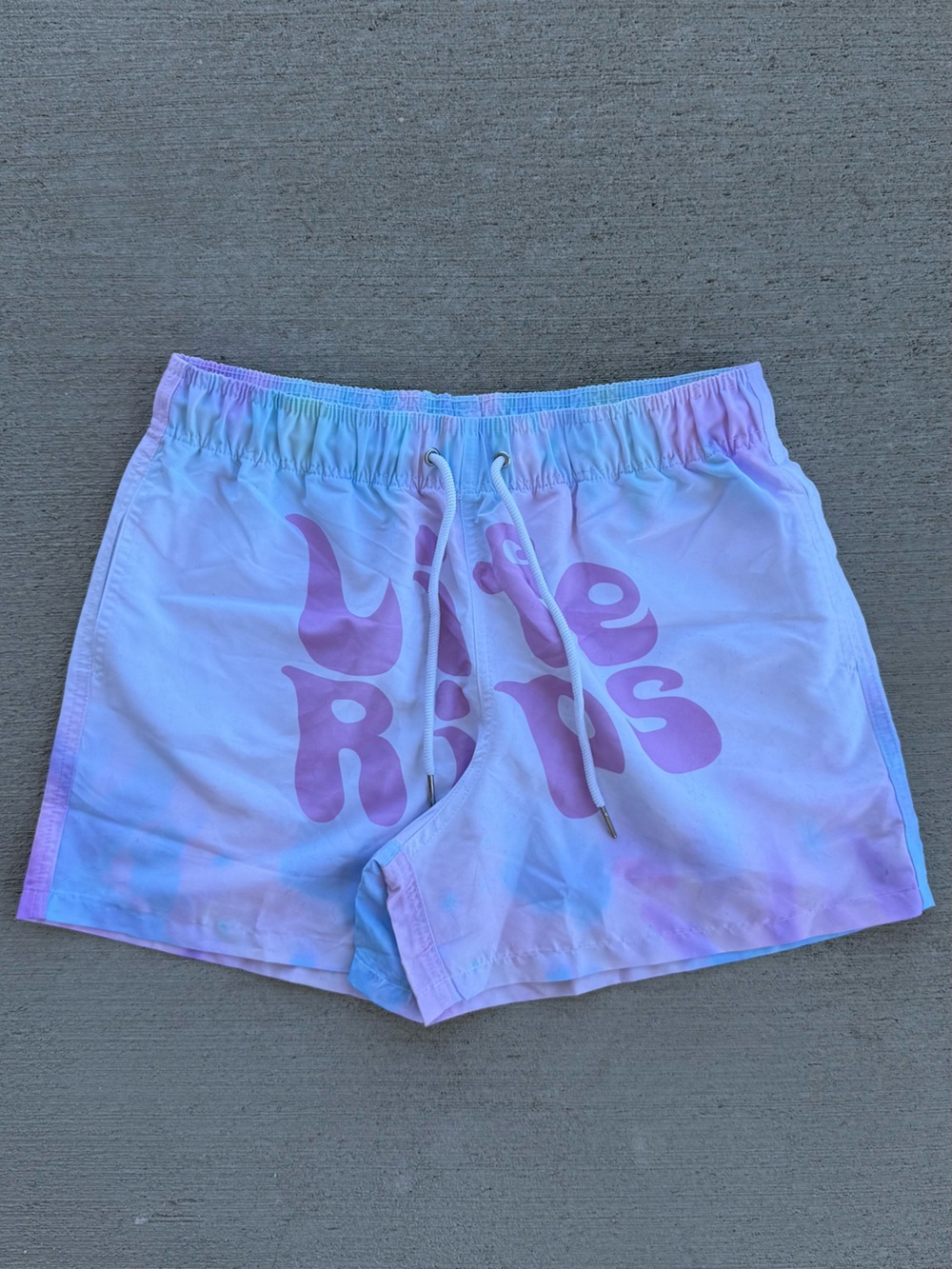 Chris D’Elia Life Rips Tie Dye Swim Trunks Size Small